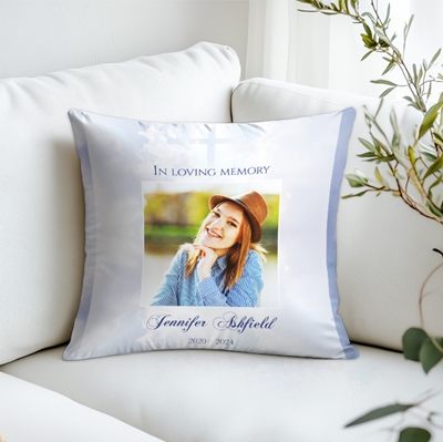 Show details for Cross in Clouds Pillow