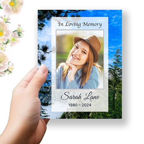 Show details for Mountains Funeral Program