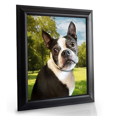 Show details for Framed Memorial Portrait - Beloved Dog with Choice of Backgrounds