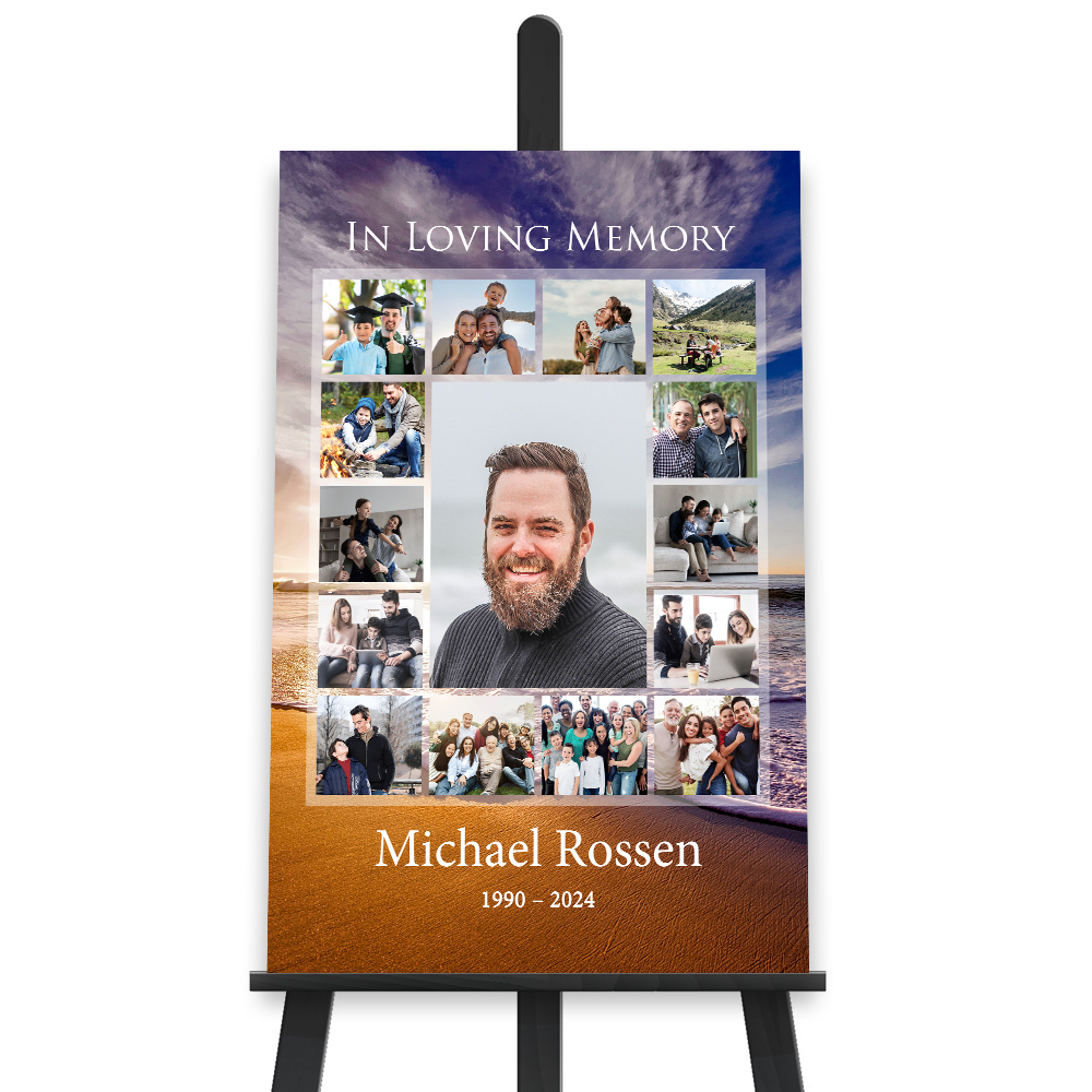 Show details for Oceanfront Collage Funeral Poster