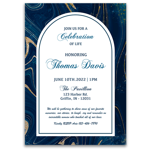 Show details for Blue Geode Invitation