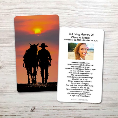 Picture of Cowboy Memorial Card