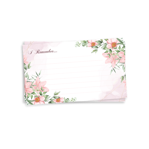 Show details for Pink Gold Floral Remember Card