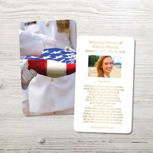 Picture of Final Honors Gold Foil Memorial Card