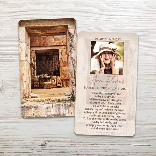 Show details for Mayan Kabah English Memorial Card