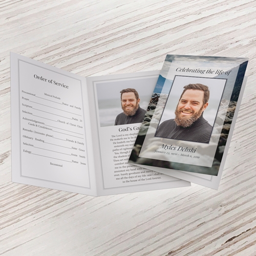 Show details for River Rocks Funeral Program (MegaEdit)