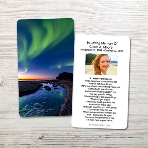 Picture of Northern Lights Memorial Card