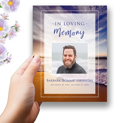 Show details for Oceanfront Funeral Program 