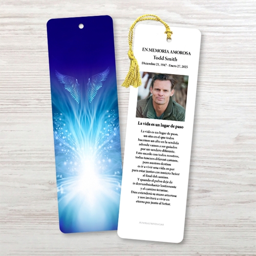 Show details for Angel Wings Spanish Bookmark