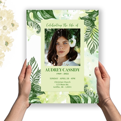 Show details for Green Leaf Watercolor Premium Program (8.5x11)