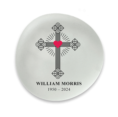 Show details for Frosted Clear Cross Memorial Stones
