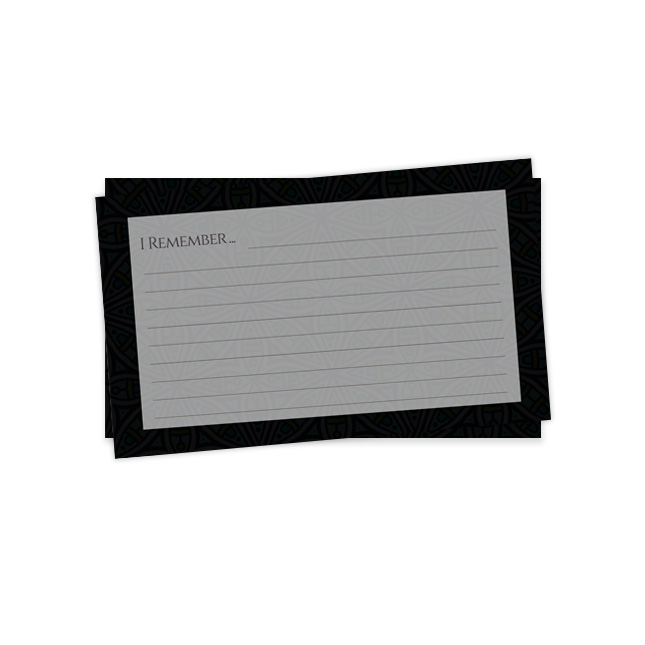 Show details for Black Silver Classic Remember Card