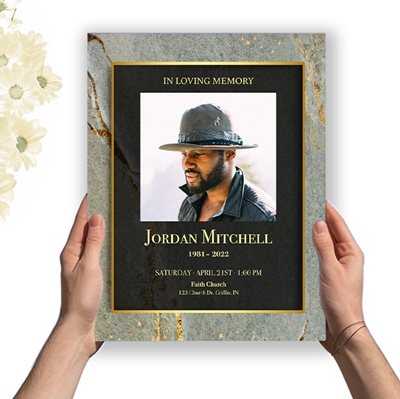 Show details for Gray Gold Marble Premium Program (8.5x11)