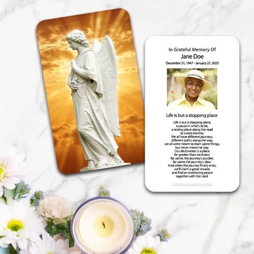 Show details for Angel 1 Spanish Prayer Card