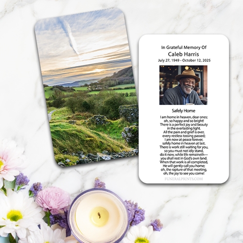 Show details for Irish Landscape Large Memorial Card (3" x 4.75")