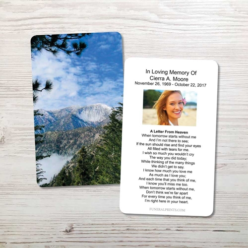 Picture of Mountains Memorial Card