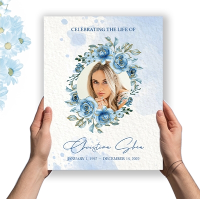 Show details for Blue Round Floral Premium Program (8.5x11)