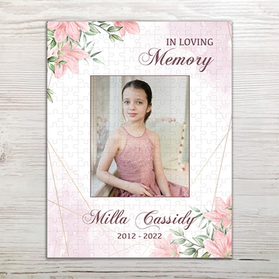 Show details for Pink Gold Floral Puzzle