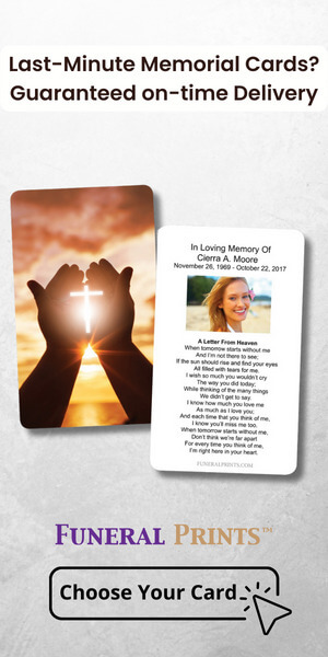 Last-minute memorial cards? Guaranteed on-time delivery