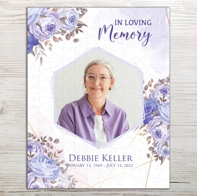Show details for Purple Gold Floral Puzzle
