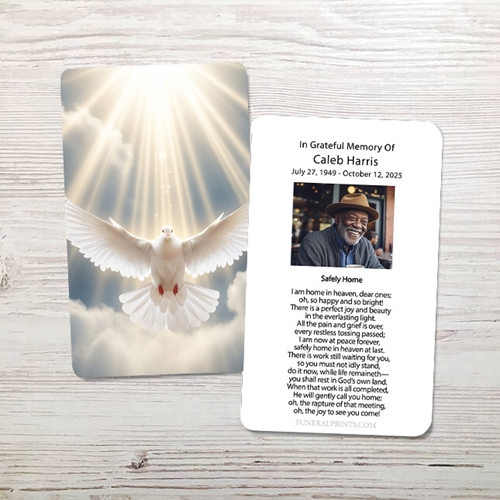 Show details for Glowing Dove Memorial Card