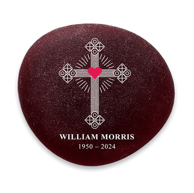 Show details for Frosted Cross Memorial Magnets