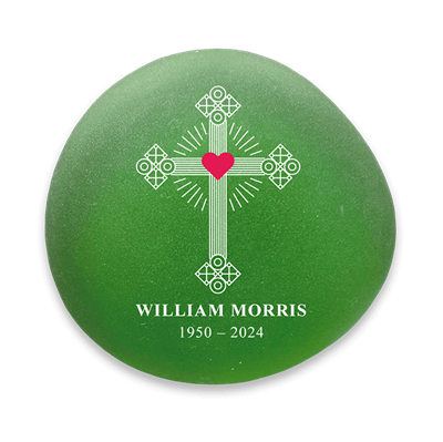 Show details for Frosted Cross Memorial Magnets