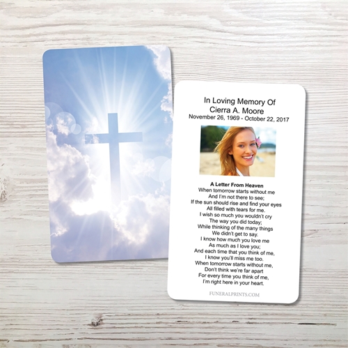 Picture of Cross in the Clouds Memorial Card