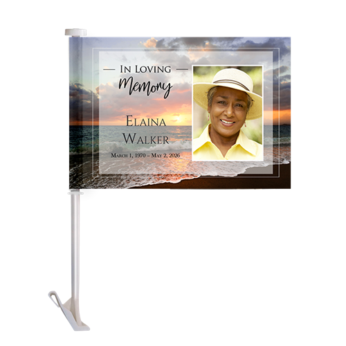 Show details for Ocean Sunset Car Flag