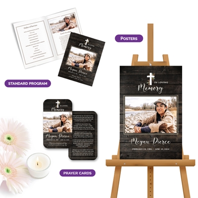 Show details for Rustic Religious Memorial Package
