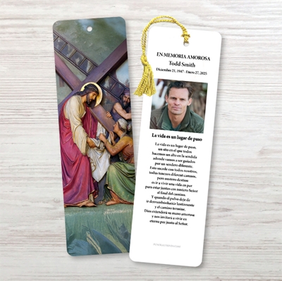 Show details for Jesus Carrying Cross 2 Spanish Bookmark