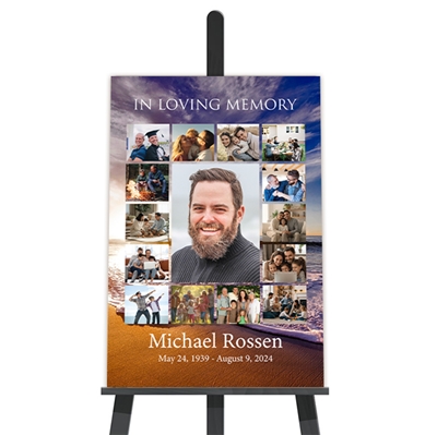 Show details for Oceanfront Collage Funeral Poster