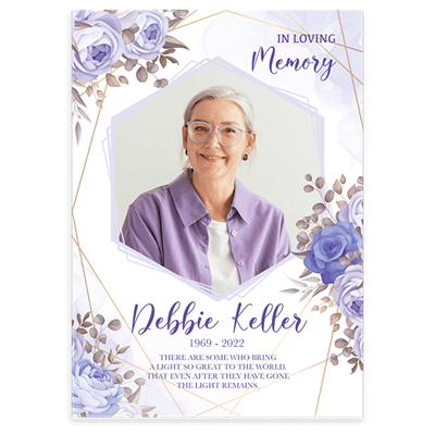 Show details for Purple Gold Floral Announcement