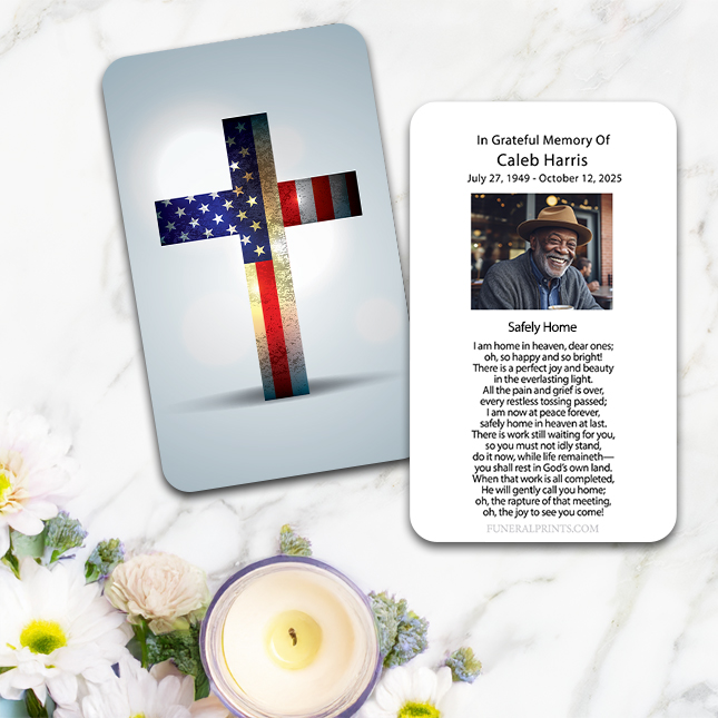 Show details for American Cross Spanish Prayer Card