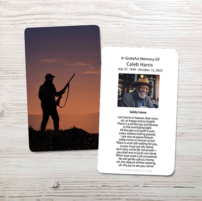 Show details for Sunset Hunter Memorial Card