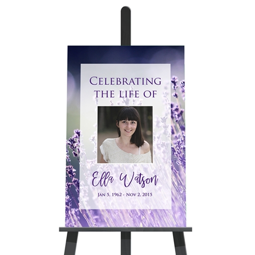 Show details for Lavender Lights Funeral Poster