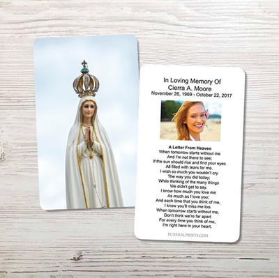 Show details for Our Lady Fatima 2 Memorial Card