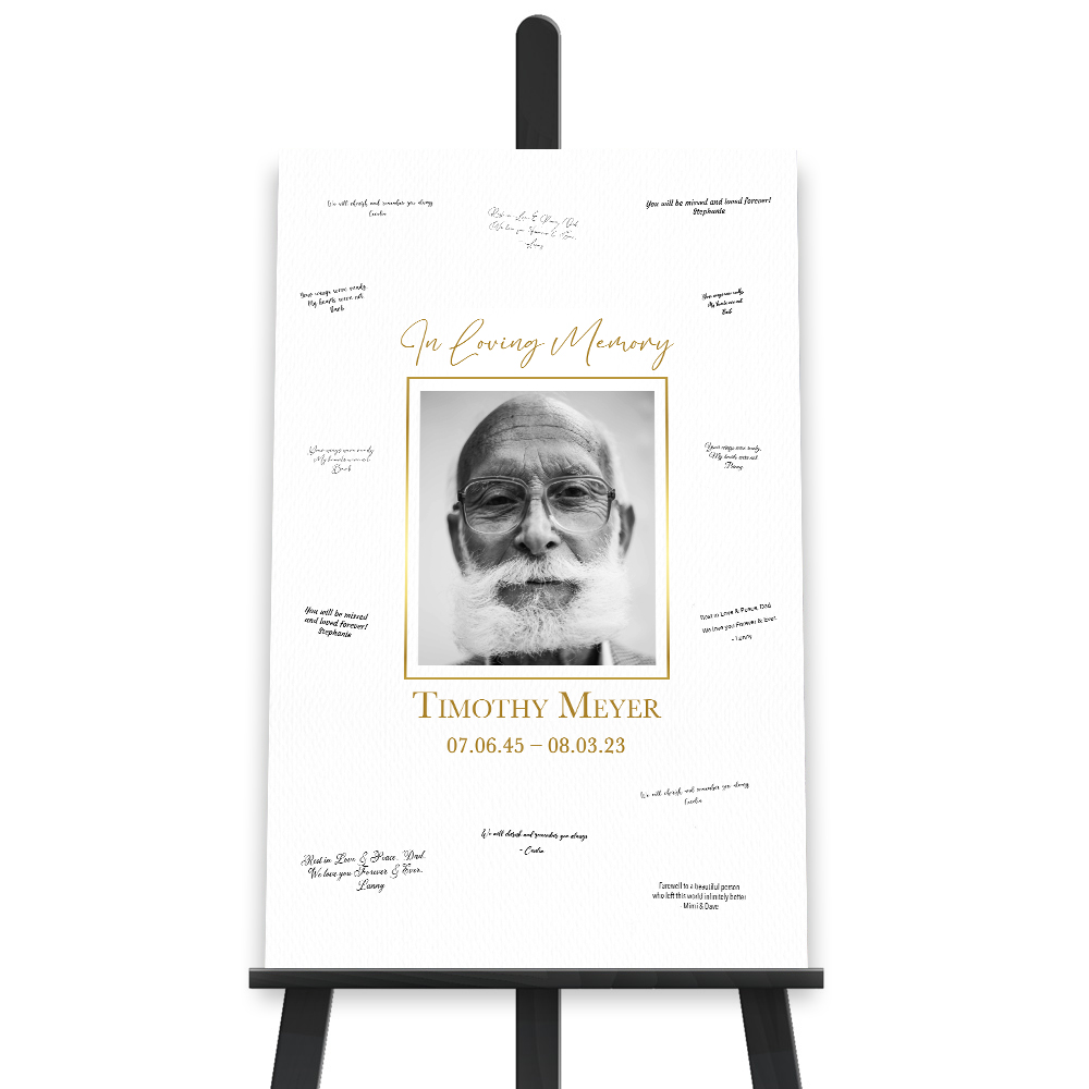 Picture of Gold Portrait Write On Poster