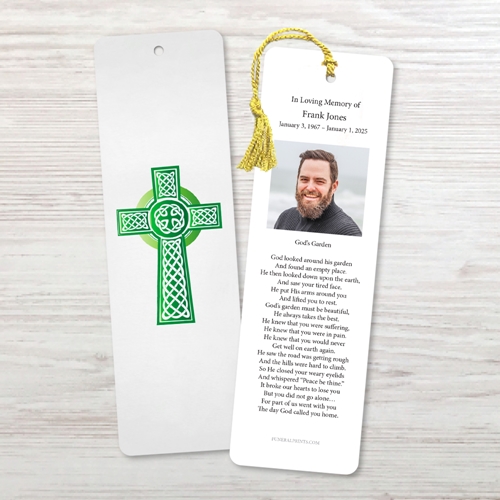 Show details for Green Celtic Cross Bookmark