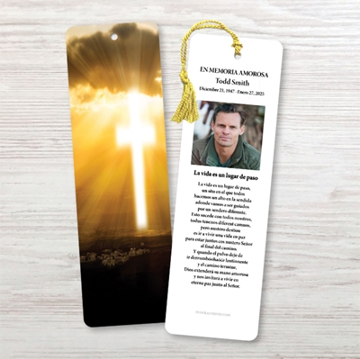 Show details for Cross in Sky Spanish Bookmark