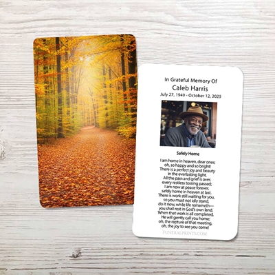 Show details for Autumn Walk Memorial Card