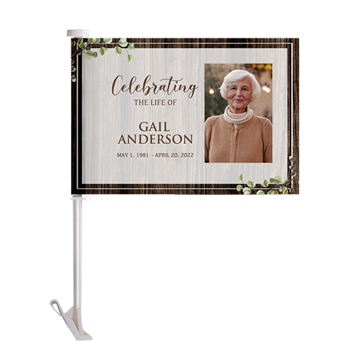 Show details for Rustic Brown Car Flag