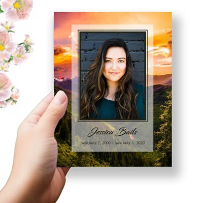 Show details for Hillside Sunset Funeral Program 