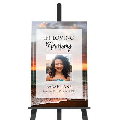 Show details for Ocean Sunset Memorial Poster