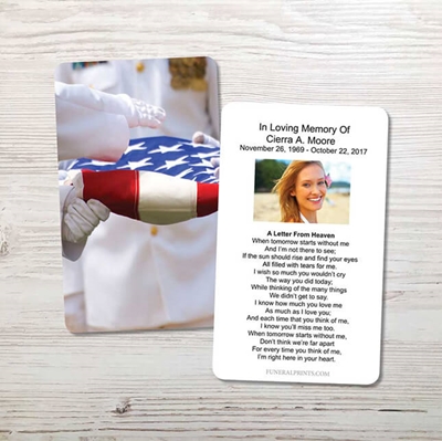 Show details for Final Honors Memorial Card