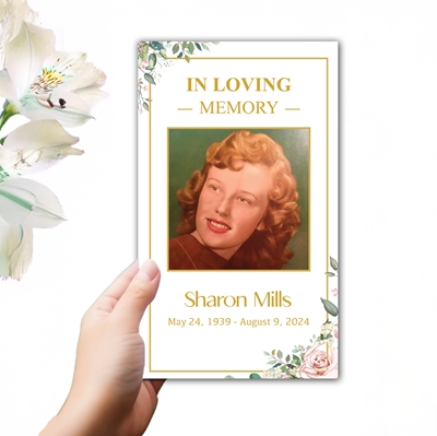 Show details for Floral Trifold Program