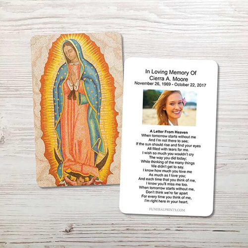 Picture of Guadalupe Memorial Card