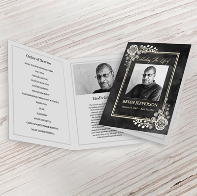 Show details for Black Floral Border Premium Program (8.5x11)