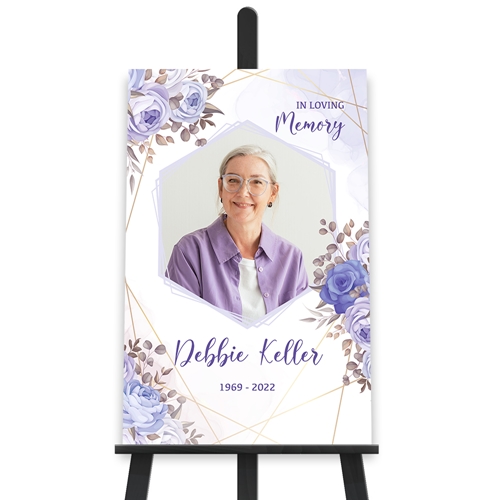 Picture of Purple Gold Floral Poster