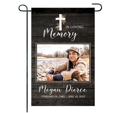 Show details for Rustic Religious Garden Flag